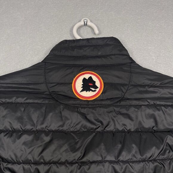 AS Roma Vest Mens Medium Black Red Cloud Tech Insulated Calcio Soccer Football - Picture 10 of 12